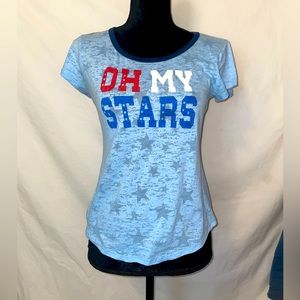 Way to celebrate Patriotic womens t-shirt. Made in the USA